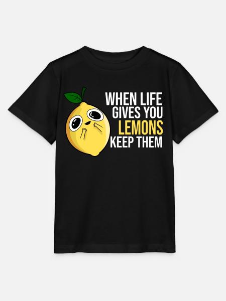 Zitrone Spruch - Stanley/Stella Kinder T-Shirt MINI CREATOR - Schwarz