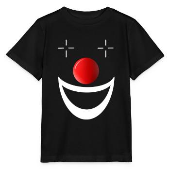 Clown Clownsgesicht lustig Schminke Zirkus Alaaf - Stanley/Stella Kinder T-Shirt MINI CREATOR  - Schwarz - Vorne - Mikhail (115cm)