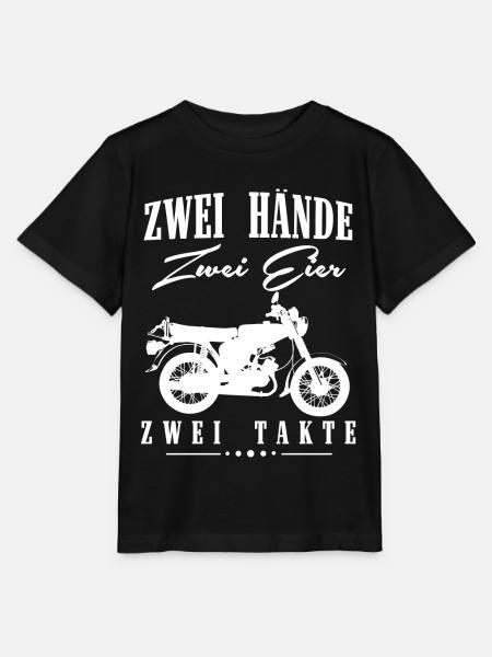 Zwei Hände Zwei Eier Zwei Takte, Simson DDR Moped - Stanley/Stella Kinder T-Shirt MINI CREATOR - Schwarz