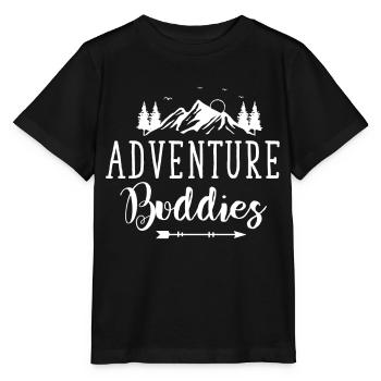 Adventure Buddies Nature Freaks, Randonnée Camping - T-shirt bio MINI CREATOR Stanley/Stella Enfant - noir - Devant - Mikhail (115cm)
