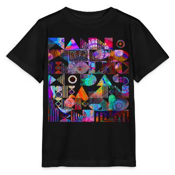 Maori - Aztec - Maya - Inca trendy tattoo tribal - Stanley/Stella MINI CREATOR Kids’ T-Shirt - black - Front - Mikhail (115cm)