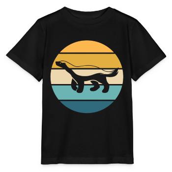Retro Honigdachs Vintage Honigdachs - Stanley/Stella Kinder T-Shirt MINI CREATOR  - Schwarz - Vorne - Mikhail (115cm)