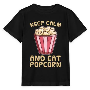 Popcorn - Stanley/Stella Kinder T-Shirt MINI CREATOR  - Schwarz - Vorne - Mikhail (115cm)