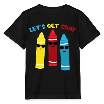 Wax crayons chalk pencil painting - Stanley/Stella MINI CREATOR Kids’ T-Shirt - black - Front - Mikhail (115cm)