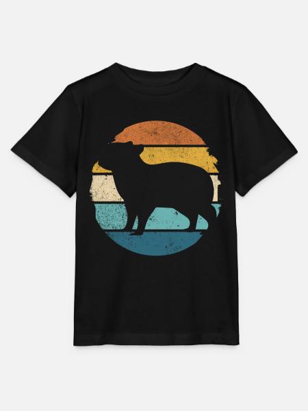 Retro Capybara Vintage Wasserschwein Nagetier - Stanley/Stella Kinder T-Shirt MINI CREATOR  - Schwarz