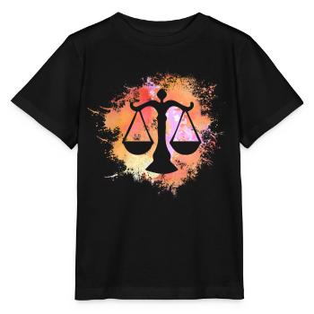 Waage Signe astrologique Horoscope Astrologie - T-shirt bio MINI CREATOR Stanley/Stella Enfant - noir - Devant - Mikhail (115cm)