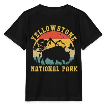 USA Amerika Nationalpark - Stanley/Stella Kinder T-Shirt MINI CREATOR  - Schwarz - Vorne - Mikhail (115cm)