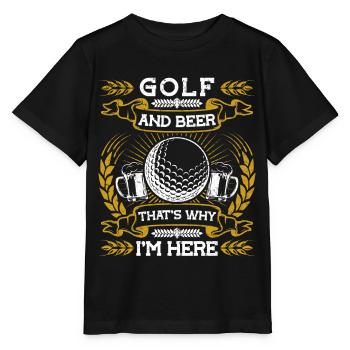 Golfeur Golf golf golf golf - T-shirt bio MINI CREATOR Stanley/Stella Enfant - noir - Devant - Mikhail (115cm)