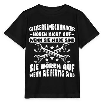 Gießereimechaniker Eisengießer Gießer - Stanley/Stella Kinder T-Shirt MINI CREATOR  - Schwarz - Vorne - Mikhail (115cm)