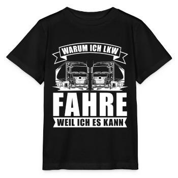 LKW Fahrer Lastwagenfahrer Fernfahrer Trucker - Stanley/Stella Kinder T-Shirt MINI CREATOR  - Schwarz - Vorne - Mikhail (115cm)