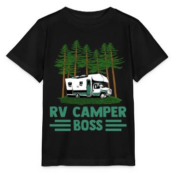 Caravan Motorhome Caravan Camper - Stanley/Stella MINI CREATOR Kids’ T-Shirt - black - Front - Mikhail (115cm)