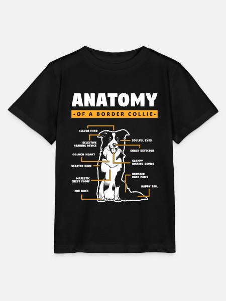 Anatomie Eines Border Collies - Stanley/Stella Kinder T-Shirt MINI CREATOR - Schwarz