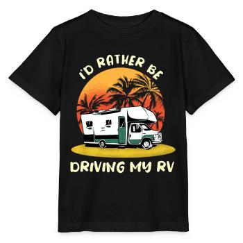 Caravan Motorhome Caravan Camper - Stanley/Stella MINI CREATOR Kids’ T-Shirt - black - Front - Mikhail (115cm)
