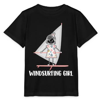 Windsurfing Windsurfen - Stanley/Stella Kinder T-Shirt MINI CREATOR  - Schwarz - Vorne - Mikhail (115cm)