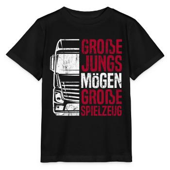 LKW Fahrer Lastwagenfahrer Fernfahrer Trucker - Stanley/Stella Kinder T-Shirt MINI CREATOR  - Schwarz - Vorne - Mikhail (115cm)