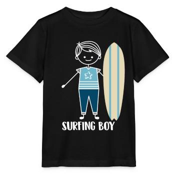Surfing Surfer Surfer - Stanley/Stella MINI CREATOR Kids’ T-Shirt - black - Front - Mikhail (115cm)