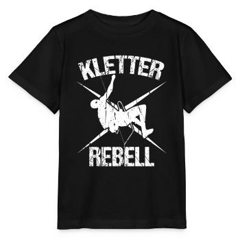 Klettern Bergsport Kletterer - Stanley/Stella Kinder T-Shirt MINI CREATOR  - Schwarz - Vorne - Mikhail (115cm)