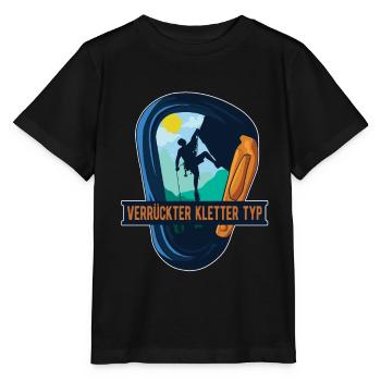 Klettern Bergsport Kletterer - Stanley/Stella Kinder T-Shirt MINI CREATOR  - Schwarz - Vorne - Mikhail (115cm)