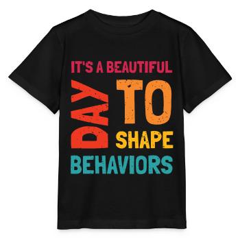 C’est une belle journée pour façonner les comportements - T-shirt bio MINI CREATOR Stanley/Stella Enfant - noir - Devant - Mikhail (115cm)
