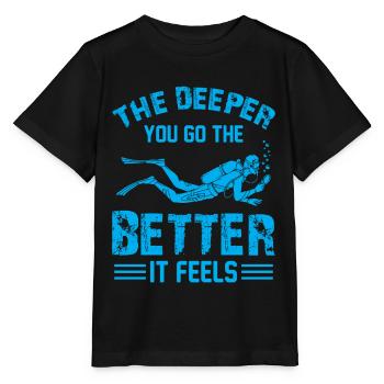 Plus vous allez loin, mieux vous vous sentez - Diving Ins - T-shirt bio MINI CREATOR Stanley/Stella Enfant - noir - Devant - Mikhail (115cm)
