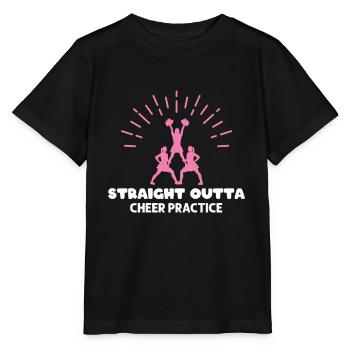 Straight Outta Cheer Practice - Stanley/Stella MINI CREATOR Kids’ T-Shirt - black - Front - Mikhail (115cm)
