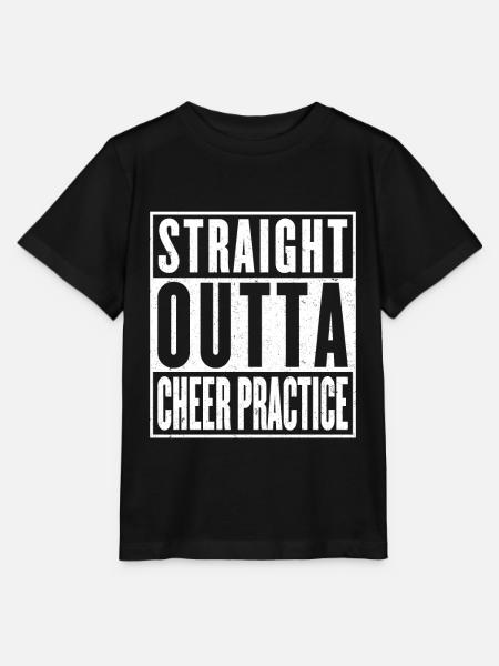 Straight Outta Cheer Practice - Stanley/Stella Kinder T-Shirt MINI CREATOR  - Schwarz