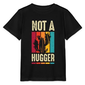 I'm Not A Hugger Cactus - Stanley/Stella Kinder T-Shirt MINI CREATOR  - Schwarz - Vorne - Mikhail (115cm)