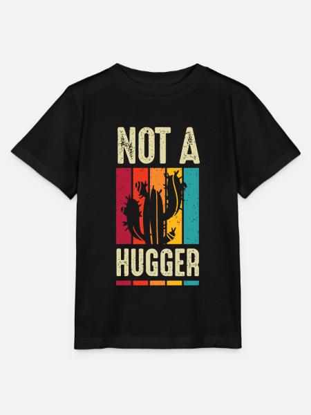 I'm Not A Hugger Cactus - Stanley/Stella Kinder T-Shirt MINI CREATOR - Schwarz