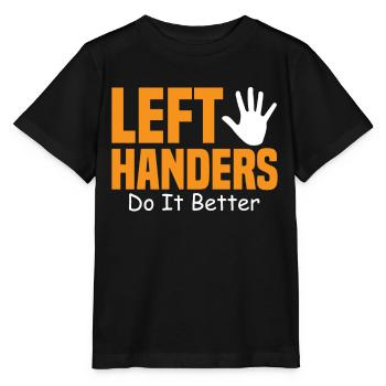 Gauchers gauchers le font mieux - Gaucher - T-shirt bio MINI CREATOR Stanley/Stella Enfant - noir - Devant - Mikhail (115cm)