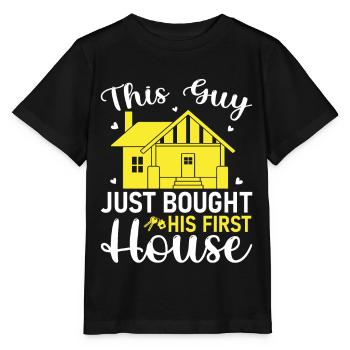 Housewarming Party - This Guy Just Bought His Firs - Stanley/Stella MINI CREATOR Kids’ T-Shirt - black - Front - Mikhail (115cm)