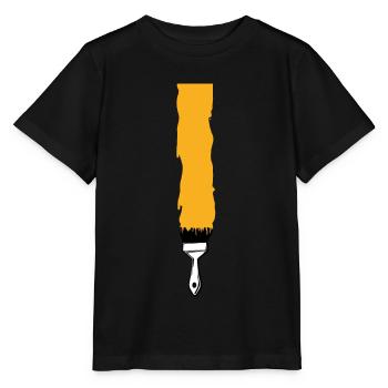 Pinsel - Gelb - Stanley/Stella Kinder T-Shirt MINI CREATOR  - Schwarz - Vorne - Mikhail (115cm)