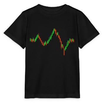 Stock Exchange - Stocks - Heartbeat - Stanley/Stella MINI CREATOR Kids’ T-Shirt - black - Front - Mikhail (115cm)