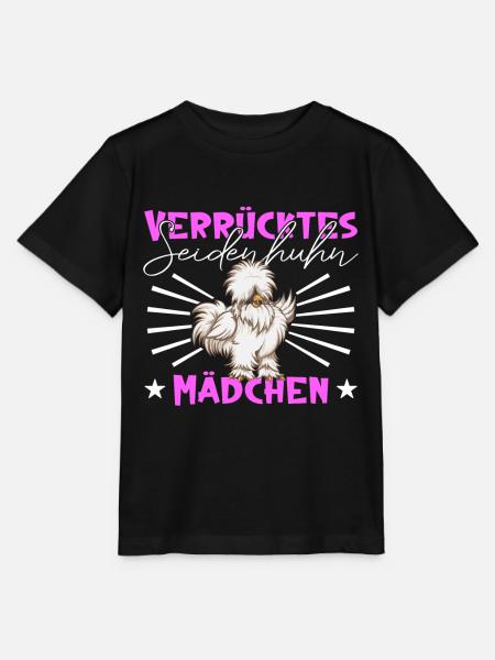 Verrücktes Seidenhuhn Mädchen - Seidenhühner - Stanley/Stella Kinder T-Shirt MINI CREATOR - Schwarz