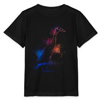 Farbenfrohe Laufente - Stanley/Stella Kinder T-Shirt MINI CREATOR  - Schwarz - Vorne - Mikhail (115cm)