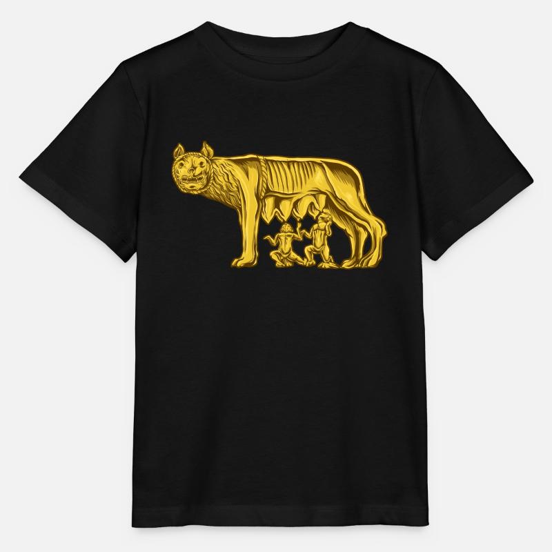 Loup du Capitole - T-shirt bio MINI CREATOR Stanley/Stella Enfant - noir