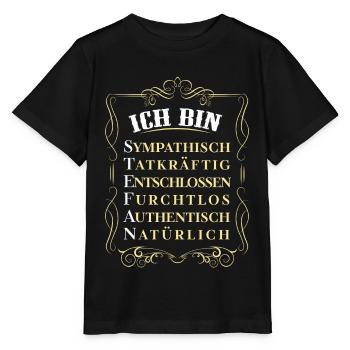 For the best person - I am Stefan - Stanley/Stella MINI CREATOR Kids’ T-Shirt - black - Front - Mikhail (115cm)