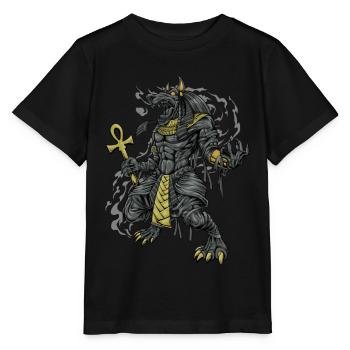 Dieu égyptien Anubis - T-shirt bio MINI CREATOR Stanley/Stella Enfant - noir - Devant - Mikhail (115cm)