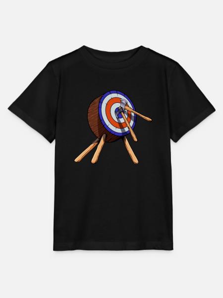 Äxte in Zielscheibe - Axt werfen - Stanley/Stella Kinder T-Shirt MINI CREATOR - Schwarz