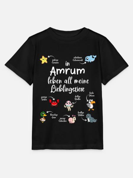 Meine Lieblingstiere in Amrum - Stanley/Stella Kinder T-Shirt MINI CREATOR - Schwarz