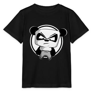 funny gaming panda PEW PEW gamer gambler - Stanley/Stella MINI CREATOR Kids’ T-Shirt - black - Front - Mikhail (115cm)