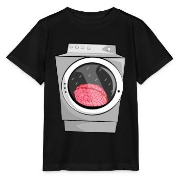 Brainwash in the washing machine - Stanley/Stella MINI CREATOR Kids’ T-Shirt - black - Front - Mikhail (115cm)