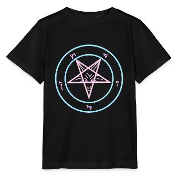 Pastel Goth Pentagram Satan - T-shirt bio MINI CREATOR Stanley/Stella Enfant - noir - Devant - Mikhail (115cm)