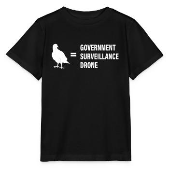 Les oiseaux ne sont pas réels - T-shirt bio MINI CREATOR Stanley/Stella Enfant - noir - Devant - Mikhail (115cm)