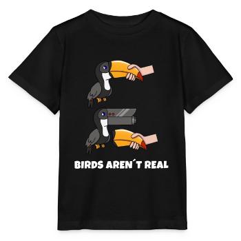 Les oiseaux ne sont pas réels - T-shirt bio MINI CREATOR Stanley/Stella Enfant - noir - Devant - Mikhail (115cm)