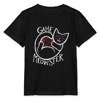 game meowster cat - Stanley/Stella MINI CREATOR Kids’ T-Shirt - black - Front - Mikhail (115cm)