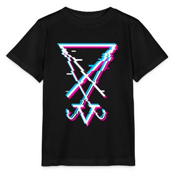 Sigil of Lucifer Aesthetic Goth Satanist Gift - Stanley/Stella MINI CREATOR Kids’ T-Shirt - black - Front - Mikhail (115cm)
