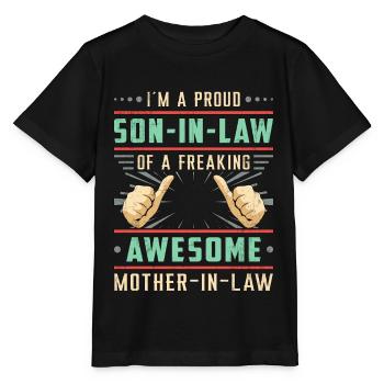 Best mother-in-law son-in-law gift - Stanley/Stella MINI CREATOR Kids’ T-Shirt - black - Front - Mikhail (115cm)