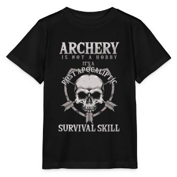 Archer archery with bow and arrow - Stanley/Stella MINI CREATOR Kids’ T-Shirt - black - Front - Mikhail (115cm)