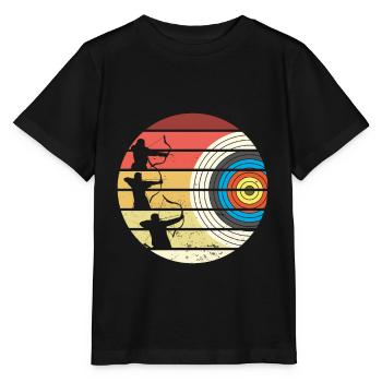 Archer archery with bow and arrow - Stanley/Stella MINI CREATOR Kids’ T-Shirt - black - Front - Mikhail (115cm)