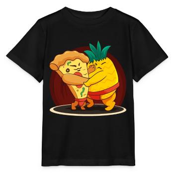 Drôle japonais Sumo Ananas Hawaiian Pizza Amer - T-shirt bio MINI CREATOR Stanley/Stella Enfant - noir - Devant - Mikhail (115cm)